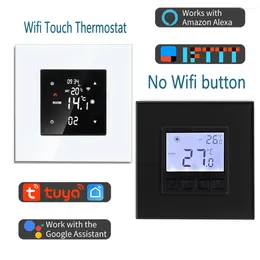 Управление умным домом, WIFI, термостат для подогрева пола, ЖК-дисплей, 220 В, электрический/водяной/газовый котел, программируемый контроллер температуры с теплым полом