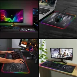 Gaming mouse pad rgb grande mouse pad gamer grande mouse pad computador mousepad led backlight xxl superfície mause almofada teclado mesa mat2653