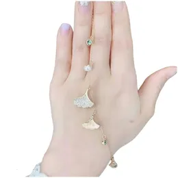 Ожерелье Swarovski, дизайнерские женские ожерелья оригинального качества, роскошные модные женские браслеты в форме листьев гинкго, серьги