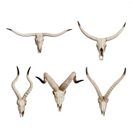 Decorative Figurines Head Vivid Skull Decor Wall Sheep Sculpture For