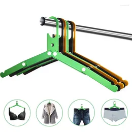 Hangers 1PC Aluminum Alloy Folding Clothes Hanger Outdoor Camping Coat Drying Rack Space-saving Metal For Travel Accessories