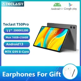 Teclast T50Pro 11" 2000x1200 Tablet MTKG99 Android 13 Max 16GB RAM 256GB ROM 4G Network Type-C 8000mAh 18W PD Fast Charging