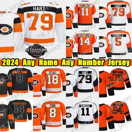 #79 카터 하트 스타디움 시리즈 하키 저지 #11 Travis Konecny ​​Sean Couturier Bobby Brink Owen Tippett Joel Farabee Scott Eric Lindros Bobby Clarke Jersys