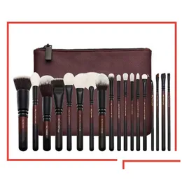 Makeup Brushes Brand Best Quality 18Pcs/Set Brush With Pu Bag Makeup Professional For Powder Foundation B Eyeshadow Eyeliner Blending Dhyuz