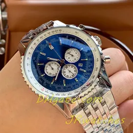 Designer Watches Men lyxsport Watch Fashion Luxury Watch Men s Aviation Watch 41mm VK Quartz Chronograph Watch rostfritt stål läderband Glas vattentätt