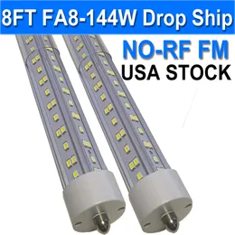 FA8 8ft LED 전구, LED 상점 조명 단일 핀, V 모양 8 피트 LED 튜브 조명, T8 T12 FA8 LED 전구, 90W 10000LM, 투명 덮개, 형광성 튜브 교체 소집