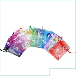 Jewelry Pouches Bags Jewelry Pouches Bags Butterfly Organza Favor Wedding Candy Party Packaging 2874 Q2 Drop Delivery 2021 Display Dh Dh3Vs