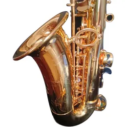 Saxofone alto dourado de qualidade yas 82z, saxofone japonês de marca e-flat, instrumento musical super com envio profissional, presente de boquilha