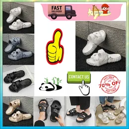 Slippers هيكل عظمي منصة رأس واحد مضحكة كلمة مصممة غير رسمية الصيف منزلقات الرجال النساء قوس قزح الشرائح الناعمة سميكة سمينة الشريحة السحابة 189 WO 1422787