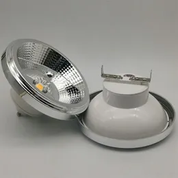 Lâmpada led para baixo iluminação branca quente e fria regulável ar111 embutido cob refletor led 12w gu10 luz de teto es111 AC85-265V dc12v285c