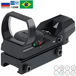 Telescópio red dot sight tático riflescope caça óptica projetada reflexo 4 retículo escopo colimador para 11mm/20mm ferroviário