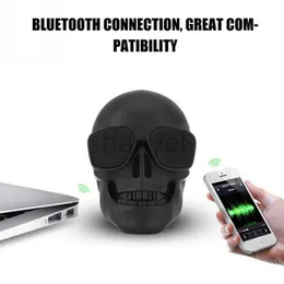 Portable Speakers Skull Speaker Wireless Bluetooth-compatible Portable Mini Stereo Sound Enhanced Bass Speaker 5W Music Player Skull Shape Speaker zln240201