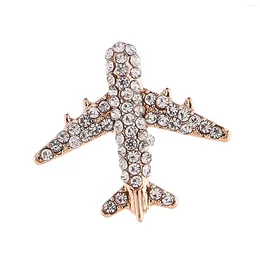 Brooches Airplane Brooch Pin Premium Durable Rhinestones Fashion Style Jewelry Accessories For Scarf Shawl Dance Ceremony Father