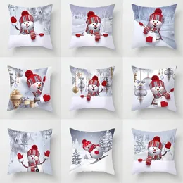Fodera per cuscino con decorazioni natalizie per ornamenti domestici Regali di Natale Navidad Federa per cuscino Happy Year 2024