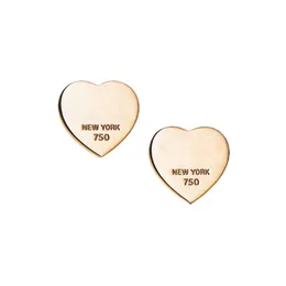 Tiff Earrings Designer Original Quality Luxury Fashion Women High Polished Heart 316l Stainless Steel 18k Gold Silver Rose Letter Wedding Party Jewelry
