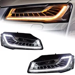 Reflektor samochodowy do reflektorów Audi A8 2011-20 17 A8L Lampa Lampa LED Lampa DRL Lampa główna przednia Zespół światła