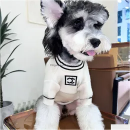 Hundkläder Autumn Winter Sweater Dog Soft Knit Plover Clothes Teddy Schnauzer Pomeranian Welsh Corgi Cat Drop Delivery Home Garden Pe Dhcku