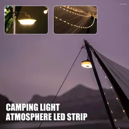 Portable Lanterns LED Camping Light Strip Atmosphere 10M IP67 Waterproof Type-C Rechargeable Tent Lamp Lantern Room Decoration