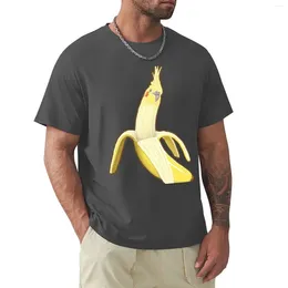 Polos Masculinas Bananaaaa!- Camiseta estampa banana calopsita meninos estampa animal camisas grandes camisetas gráficas camisetas de verão tops de grife masculinas