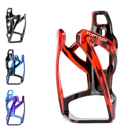 Toptrek gaiolas para garrafa de bicicleta, suporte para garrafa de água de bicicleta de estrada mtb colorido leve suporte para garrafa de ciclismo acessório de bicicleta 240118