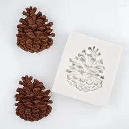 Baking Moulds Christmas Pine Nuts Cone Silicone Fandont Mold DIY Chocolate Candy Cake Decorating Gumpaste Resin Mould For Kitchen Tools