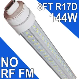 LED Light Bulbs 8 Foot , 2 Pin 144W 6000K, T8 T10 T12 LED Tube Lights, R17D LED 8Foot, HO Rotatable LED Shop Lights , 8FT LED Bulbs to Replace Fluorescent Light usastock