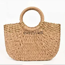 숄더백 2020 New Seaside Oliday Straw Bag Gold Tread Mixed Bead Andle Round Bucket Woman Beach2421