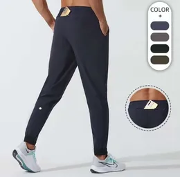 Lu yoga pantolon erkek kadın ll erkek jogger uzun pantolon spor kıyafeti hızlı kuru çizim sporu cepleri eşof