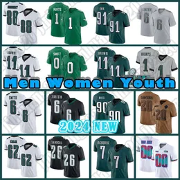 DeVonta Smith Jalen Hurts Football Jerseys A.J. Brown Darius Slay Philadelphias Eagless Jason Kelce D'Andre Swift Brian Dawkins Donovan McNabb Haason Reddick Davis e1