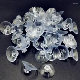 Ganchos 20mm 100pcs Clear otário ventosas cogumelo cabeça forte vácuo otários cabide para decoração de janela de vidro de carro de casamento