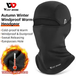 WEST BIKING Winter Warm Tactical Balaclava For Cycling Hiking Hat Motorcycle MTB Windproof Full Face Mask Thermal Sport Gear 240124