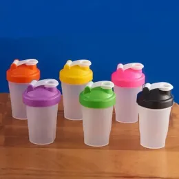 Copos portáteis shaker garrafa de água suco milkshake proteína em pó casa shake copo com bola de agitação 0201