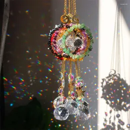 Garden Decorations Crystals Wind Chime Prism Sun Catchers Handmade Rainbow Chaser Hanging Pendant Ornament Window Curtain Home Decor