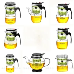 مختلف Kamjove Glass Kungfu Teapot Piaoyi Bei Teacup Congfu Tea Tea Set Press Auto-Open Art Tea Cup 240124
