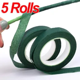Decorative Flowers 5/1 Roll Artificial Flower Floral Tape Wrapping Florist Green Tapes Self-adhesive Bouquet Stem DIY Craft Supplies
