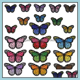 Pojęcia szycia Narzędzia 20 Style Butterfly Odznaki odzieżowe Haft Haftowa do prasowania do odzieży Sewing Sewing Dekoracyjne ES do upuszczenia ot6o3