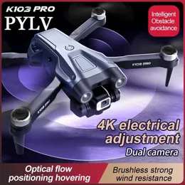 Drönare Pylv K103 Pro Drone Aerial Camera HD Professional Brushless Motor Four Axis Aircraft Aerial Camera Drone YQ240201