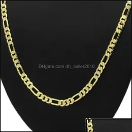 Correntes 14k Amarelo Real Sólido Ouro 8mm Italiano Link Chain Colar 24 polegadas Entrega 2022 Jóias Colares Pingentes Dh3Iw