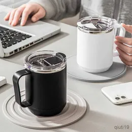 Termoser 460 ml rostfritt stål kaffemugg värmeisoleringsflaska med handtag nedvärme design mjölkvatten kopp för hemmakontoret