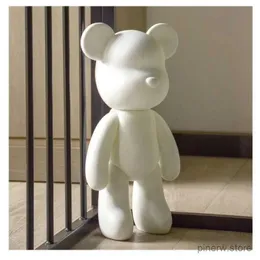 Figuras de brinquedo de ação Urso Fluido Bearbrick Escultura DIY Artesanal Urso Violento Branco Molde Em Branco Boneca Brinquedo Graffiti Pintura Ornamentos Presente Decoração de Casa