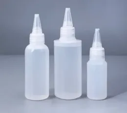 Depolama Şişeleri Jars Umetass 30ml, 60ml, 100ml Boş PE Plastik Tutkal Vidalı Kapaklar Sıkın Sıvı Mürekkep Yağı Damlaları 10 PCS/LOT LL