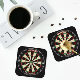 Bordmattor Winmau Blad 5 Dartboard -kustunderlägg kök placemats vattentät isoleringskopp kaffematta för hem bordsartiklar uppsättning av 4