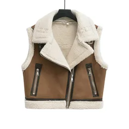 Unizera Autumn/Winter Product Women's Fashion and Casual Cresatile Polo Collar Sleeveless Tank Top Vest Coat 240126