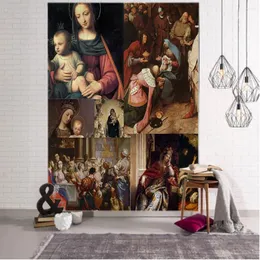 Tapestries History Great People Wall Hanging Tapestry Art Art Blanket Home Bedroom غرفة المعيشة ديكورات تذكارية لصديق