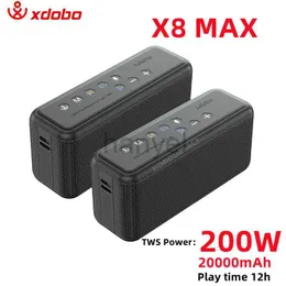 Taşınabilir Hoparlörler XDOBO X8 MAX 100W Ultra-Yüksek Güçlü Açık Mekan Taşınabilir Masaüstü Bluetooth Mobil Hoparlör Mobil Şarj Su Geçirmez Tws Bilgisayar Subwoofer ZLN240201