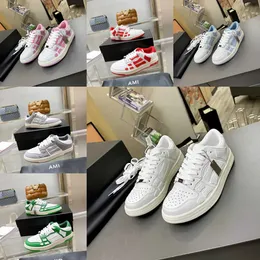 Sneakers Bandana Spring Sneaker Mens Womens Amires Buts Projektant butów Low Shoe Skórzane kości Applique Upper Eva Sport 35-45