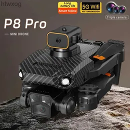 Drones 2024 New P8 Pro Drone 8K Five-Camera Professional Obstacle Avoidance Brushless Motor Aerial Photography Aircraft Gift YQ240201