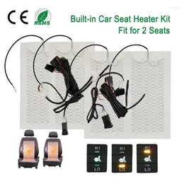 Car Seat Covers Built-in Heater Kit Fit 1/2 Seats 12V 27W Heating Pads Square Dual Control Switch System For Toyota RVA4