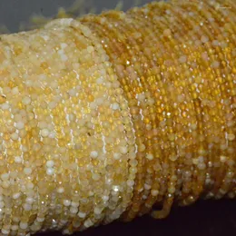 Pietre preziose sciolte Perle rotonde sfaccettate opale comune giallo naturale di qualità semplice 2,3 mm
