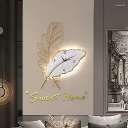 Zegary ścienne Decor Decor Decor Dekoracja gości Nowoczesna design zdalny sterowanie światłem otoczenia moda duża